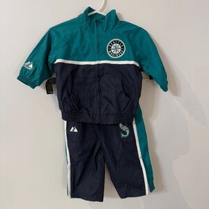 NEW Majestic Seattle Mariners track suit set for 3-6 month old